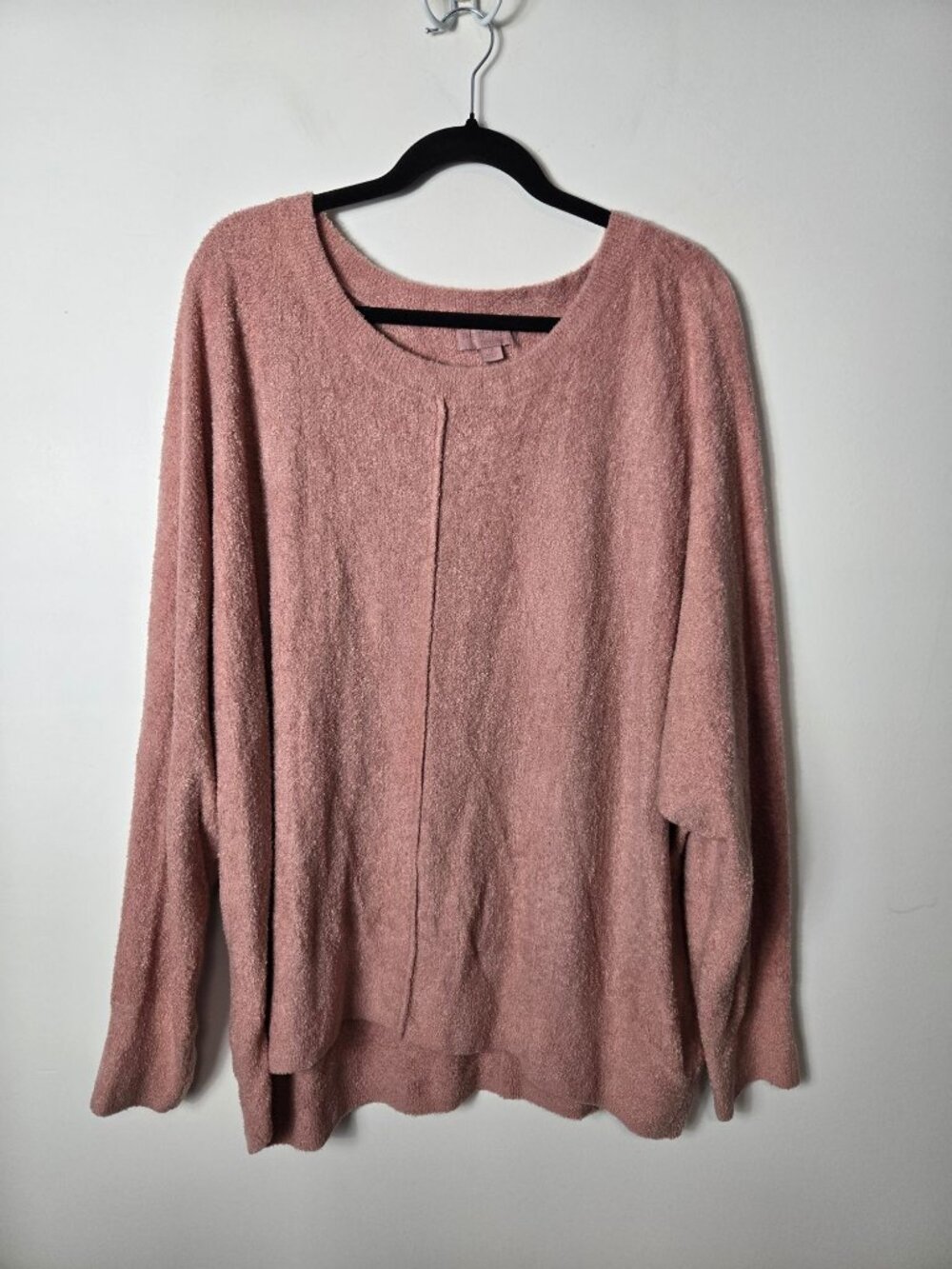 Barefoot Dreams CozyChic Lite Seamed Dolman Pullover Sweater Size 2X Blush Pink